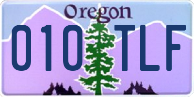 OR license plate 010TLF
