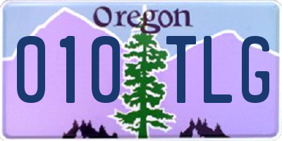OR license plate 010TLG