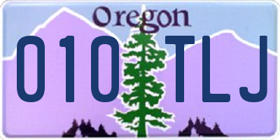 OR license plate 010TLJ
