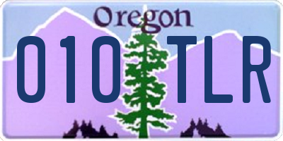 OR license plate 010TLR