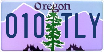 OR license plate 010TLY