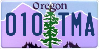 OR license plate 010TMA