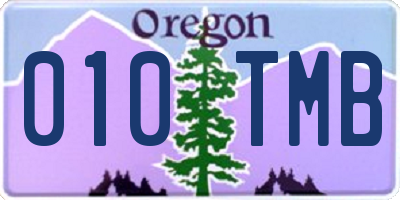 OR license plate 010TMB