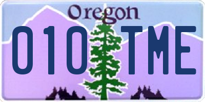 OR license plate 010TME