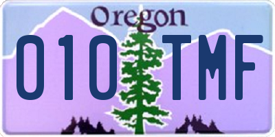 OR license plate 010TMF