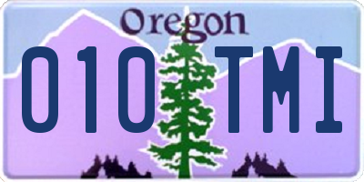 OR license plate 010TMI