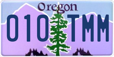 OR license plate 010TMM