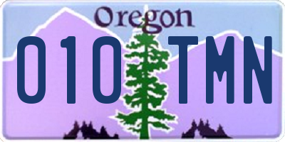 OR license plate 010TMN