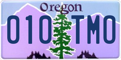 OR license plate 010TMO