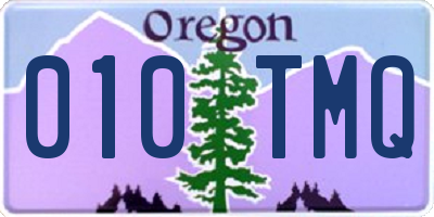 OR license plate 010TMQ
