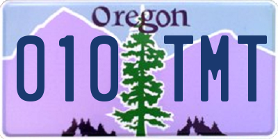 OR license plate 010TMT