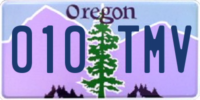 OR license plate 010TMV