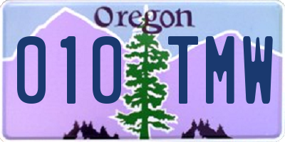 OR license plate 010TMW