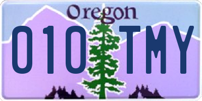OR license plate 010TMY