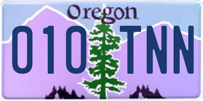 OR license plate 010TNN