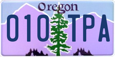 OR license plate 010TPA