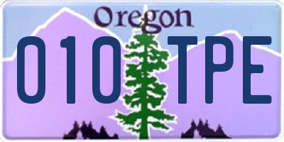 OR license plate 010TPE