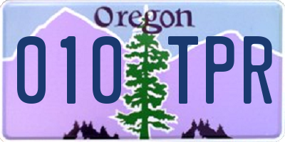 OR license plate 010TPR
