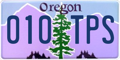 OR license plate 010TPS