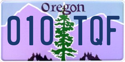OR license plate 010TQF