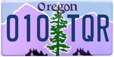 OR license plate 010TQR
