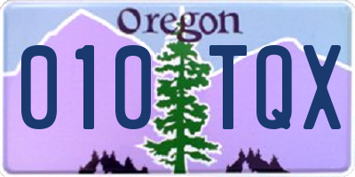 OR license plate 010TQX