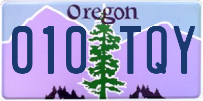 OR license plate 010TQY