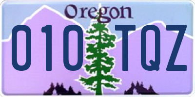 OR license plate 010TQZ