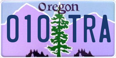 OR license plate 010TRA
