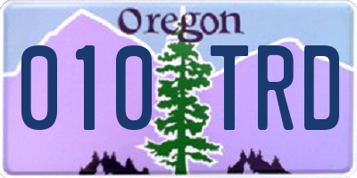 OR license plate 010TRD