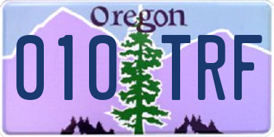 OR license plate 010TRF