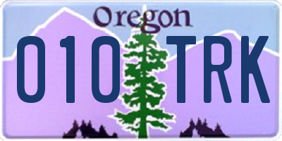 OR license plate 010TRK