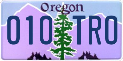 OR license plate 010TRO