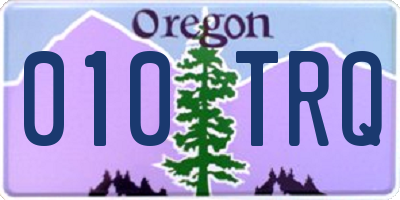 OR license plate 010TRQ