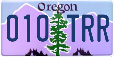 OR license plate 010TRR