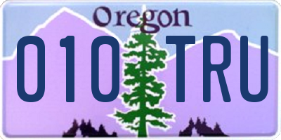 OR license plate 010TRU