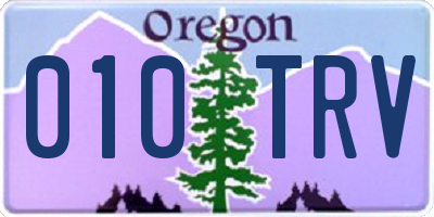 OR license plate 010TRV