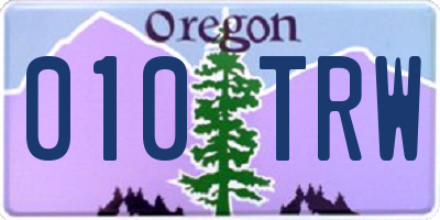 OR license plate 010TRW
