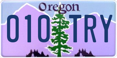 OR license plate 010TRY