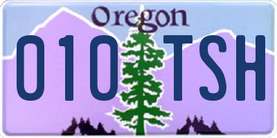 OR license plate 010TSH