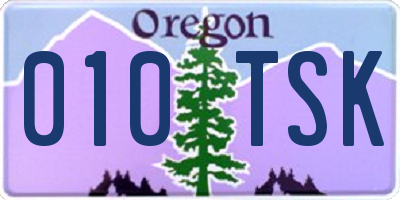 OR license plate 010TSK
