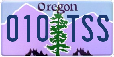 OR license plate 010TSS