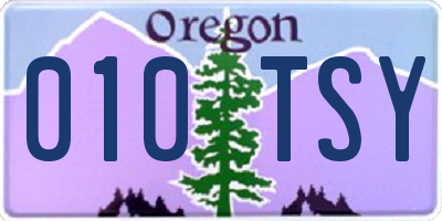 OR license plate 010TSY