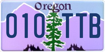 OR license plate 010TTB