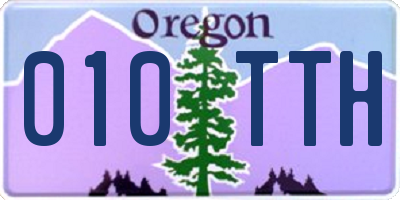 OR license plate 010TTH
