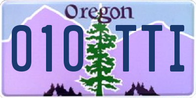 OR license plate 010TTI