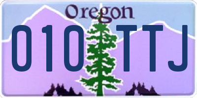OR license plate 010TTJ