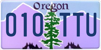 OR license plate 010TTU