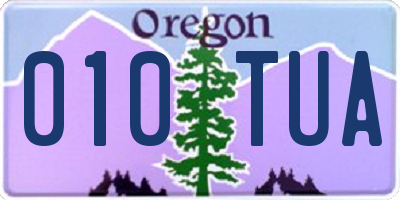 OR license plate 010TUA
