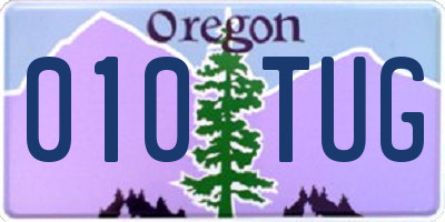 OR license plate 010TUG